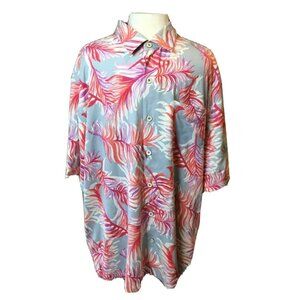 Tommy Bahama Alta Vista Fronds Silk Camp Shirt  NWT Size 1X Pastels💰